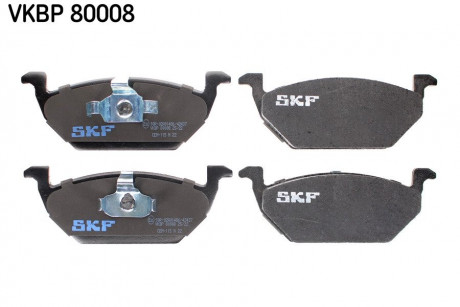 Колодки гальмівні дискові (комплект 4 шт) SKF VKBP 80008 (фото 1)