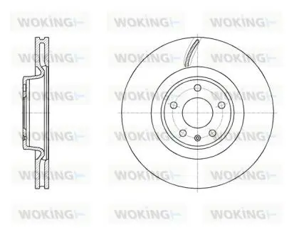 Диск тормозной передний (Remsa) Audi A4 A5 17>, A6 A7 18>, Q5 17> Woking D6197010