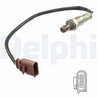 Лямбда-зонд (кількість дротів 4шт довжина 440мм) AUDI A3 CHEVROLET EPICA HONDA CIVIC VI MASERATI QUATTROPORTE VI NISSAN X-TRAIL I SEAT ALTEA, ALTEA XL, LEON, TOLEDO III CAXA-YD22ETI 09.94- Delphi ES2118712B1
