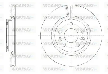 Диск тормозной передний (кратно 2) (Remsa) Nissan Qashqai II, X-trail III Woking D6158110