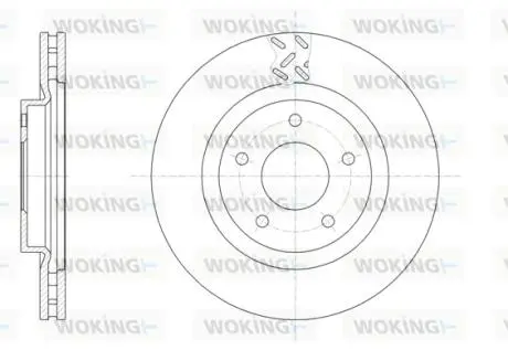 Диск тормозной передний (кратно 2) (Remsa) Mitsubishi ASX I Outlander II I Woking D6155310