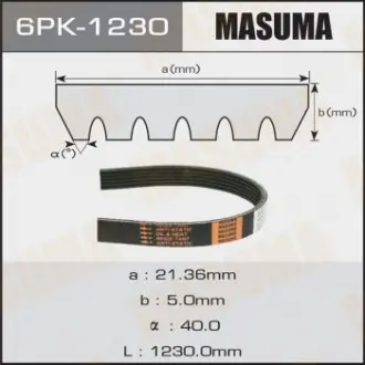 Ремень поликлиновой 6PK-1230 Masuma 6PK1230