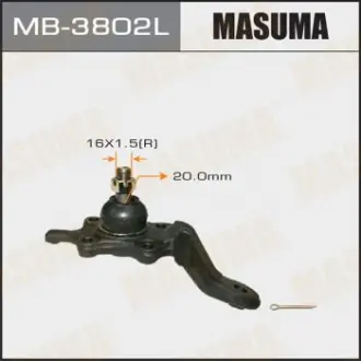 Опора шаровая передн нижн TOYOTA LAND CRUISER PRADO, 4RUNNER, HILUX SURF KZN185, Masuma MB3802L