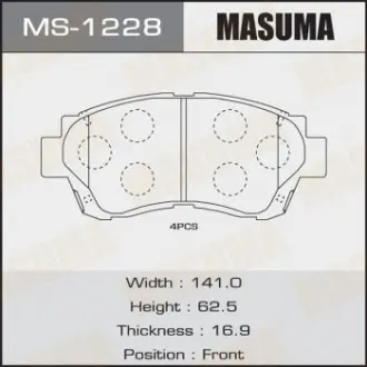 Колодки тормозные AN-322K, NP1006, P83027 передн LEXUS SC Masuma MS1228