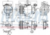 Компресор кондиціонера NISSAN QASHQAI/ X-TRAIL/ RENAULT MEGANE (2003) NISSENS 890015 (фото 5)