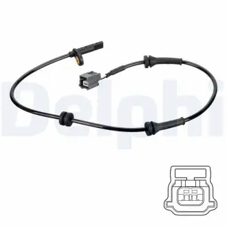 Датчик ABS передн Лів/Прав NISSAN QASHQAI II, X-TRAIL III RENAULT KOLEOS II 1.2-2.5 11.13- Delphi SS20796