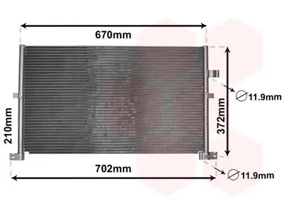 Конденсор кондиціонера MONDEO3 -OCP ALL 03-07 Van Wezel 18005334