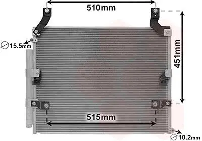Конденсор кондиціонера LEXUS LX470 9/01>08 Van Wezel 53005697
