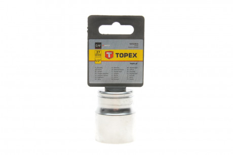 Головка змінна 6-гранна 1/2", 27 мм Topex 38D727