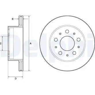 Тормозной диск Delphi BG4796C