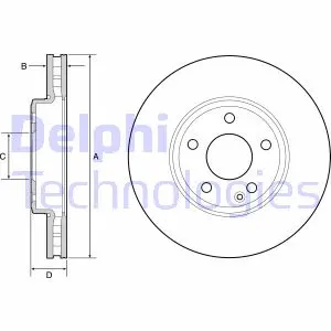 Гальмівний диск Delphi BG4646C