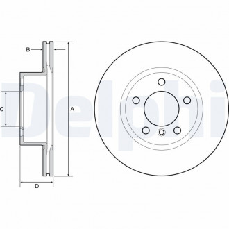 Тормозной диск Delphi BG4645C