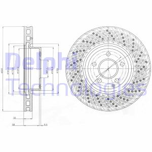 Тормозной диск Delphi BG9076C