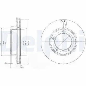 Тормозной диск Delphi BG3558