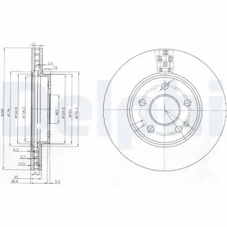 Тормозной диск Delphi BG3909