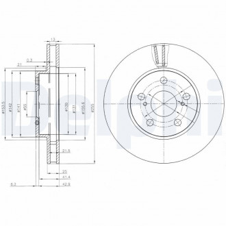 Тормозной диск Delphi BG3850