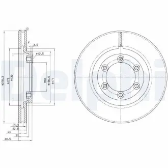 Тормозной диск Delphi BG3523