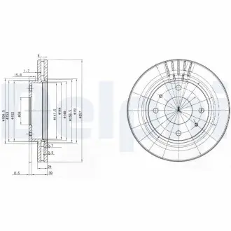 Тормозной диск Delphi BG3750