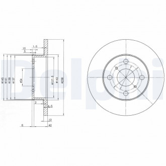 Тормозной диск Delphi BG2597