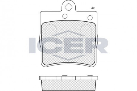 Комплект гальмівних колодок (дискових) ICER 181311-396