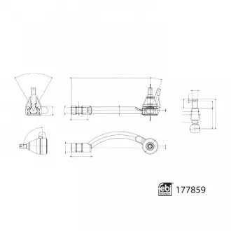 К-т наконечника рульової тяги FEBI 177859
