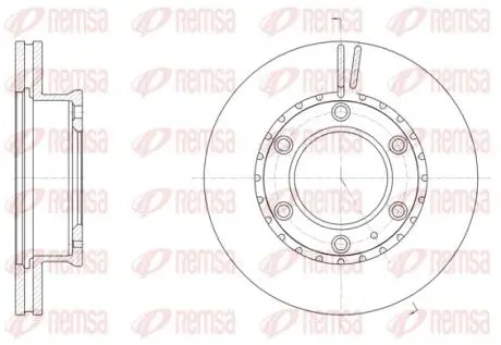 Фото 1 - диск гальмівний REMSA 61706.10 Диск гальмівний REMSA 61706.10 (фото 1)