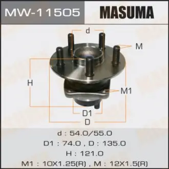 Ступица колеса задн TOYOTA PRIUS, AVENSIS/ ADT250L Masuma MW11505