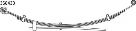 Ресора задня Mitsubishi L200 15- (к-кт 5 листів) (60/550/775) CS Germany 10.360.430.00