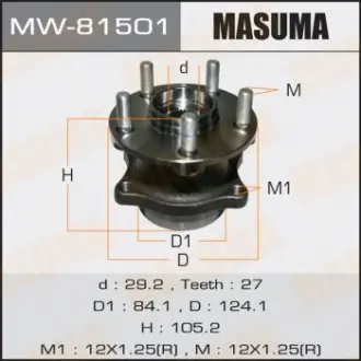 Ступица колеса задн FORESTER/ S12 (with ABS) Masuma MW81501