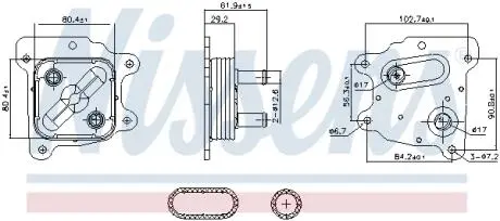 Радіатор охолодження оливи NISSENS 91436