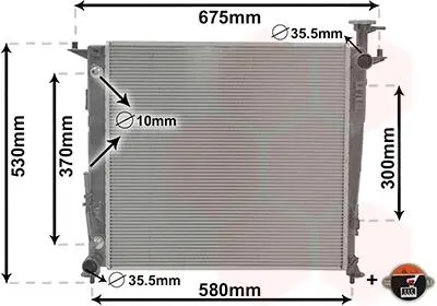 Радіатор охолодження Kia Sorento 14+ Van Wezel 82012714