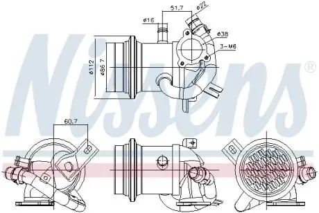 Радіатор рециркуляції ВГ First Fit NISSENS 989424 (фото 1)