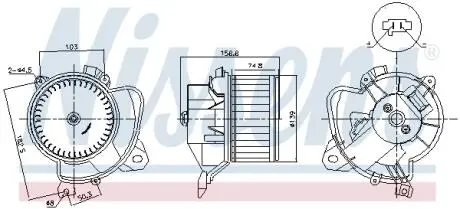 Вентилятор салону NISSENS 87574