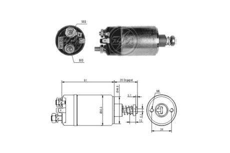 Втягуюче реле стартера ERA ZM527