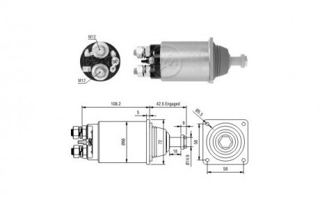 Реле втягуюче ERA ZM1833