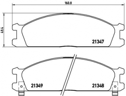 Комплект тормозных колодок BREMBO P 24 026 (фото 1)