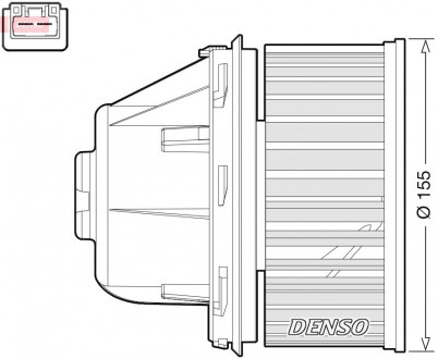 Вентилятор салону FORD Galaxy / S-Max / Kuga 2006 - 2015 DENSO DEA10053