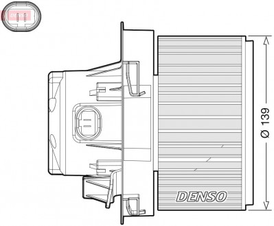 Вентилятор салону PEUGEOT 207 2006 - DENSO DEA21012