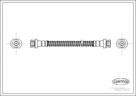 Шланг тормозной CORTECO 19025915