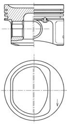 Поршень двигуна Fiat Ø70,80 1,2 KOLBENSCHMIDT 41754600