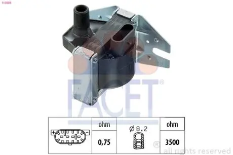 Катушка зажигания FACET 9.6008
