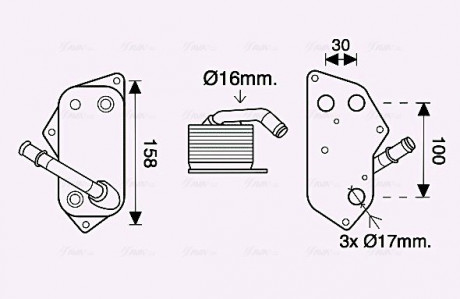 Радіатор масляний BMW (Ava) AVA COOLING BW3558