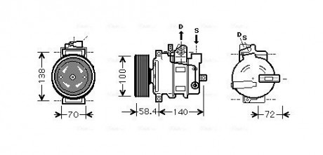 Компрессор AVA COOLING AIAK262 (фото 1)