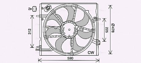 Вентилятор AVA COOLING DN7536