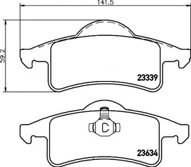 Комплект тормозных колодок HELLA 8DB 355 009-891