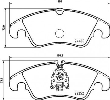 Комплект тормозных колодок HELLA 8DB 355 023-221