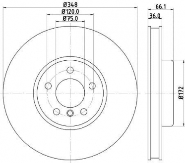 Тормозной диск HELLA 8DD 355 119-261 (фото 1)