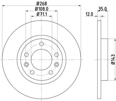 Тормозной диск HELLA 8DD 355 120-491 (фото 1)