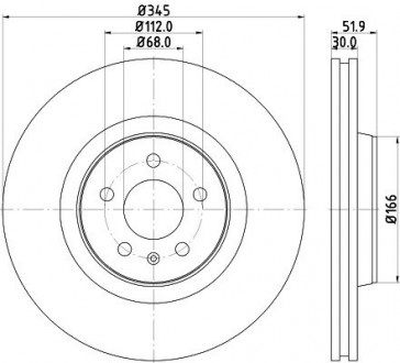 Тормозной диск HELLA 8DD 355 117-181