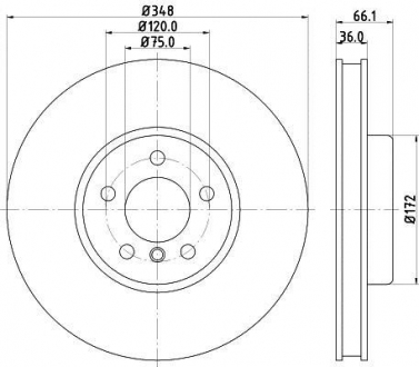 Тормозной диск HELLA 8DD 355 119-271 (фото 1)